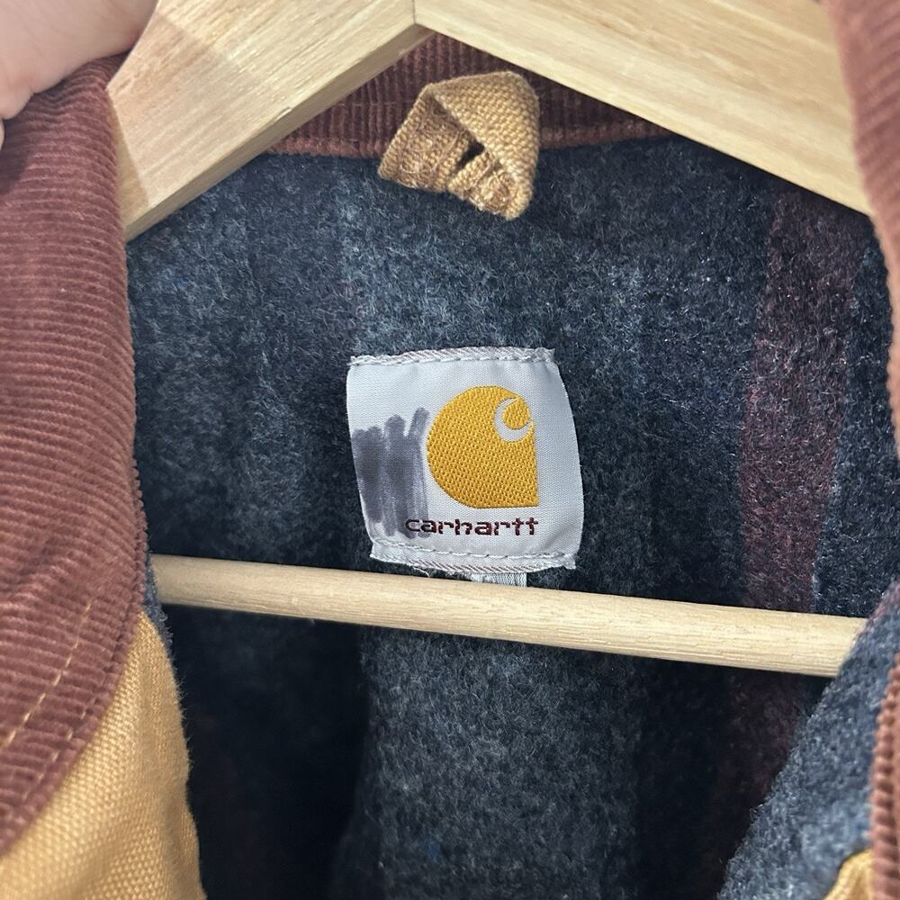 Y2K Cropped Carhartt Blanket-Lined Chore Coat “Brown” C001 - Picture 11 of 13